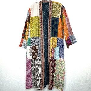 Robe Duster Patchwork Bohemian one size Medium kimono